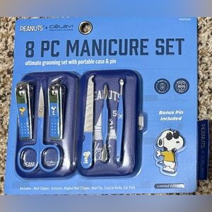 Peanuts x Celavi 8-Piece Manicure Set with Snoopy Pin: Limited Edition